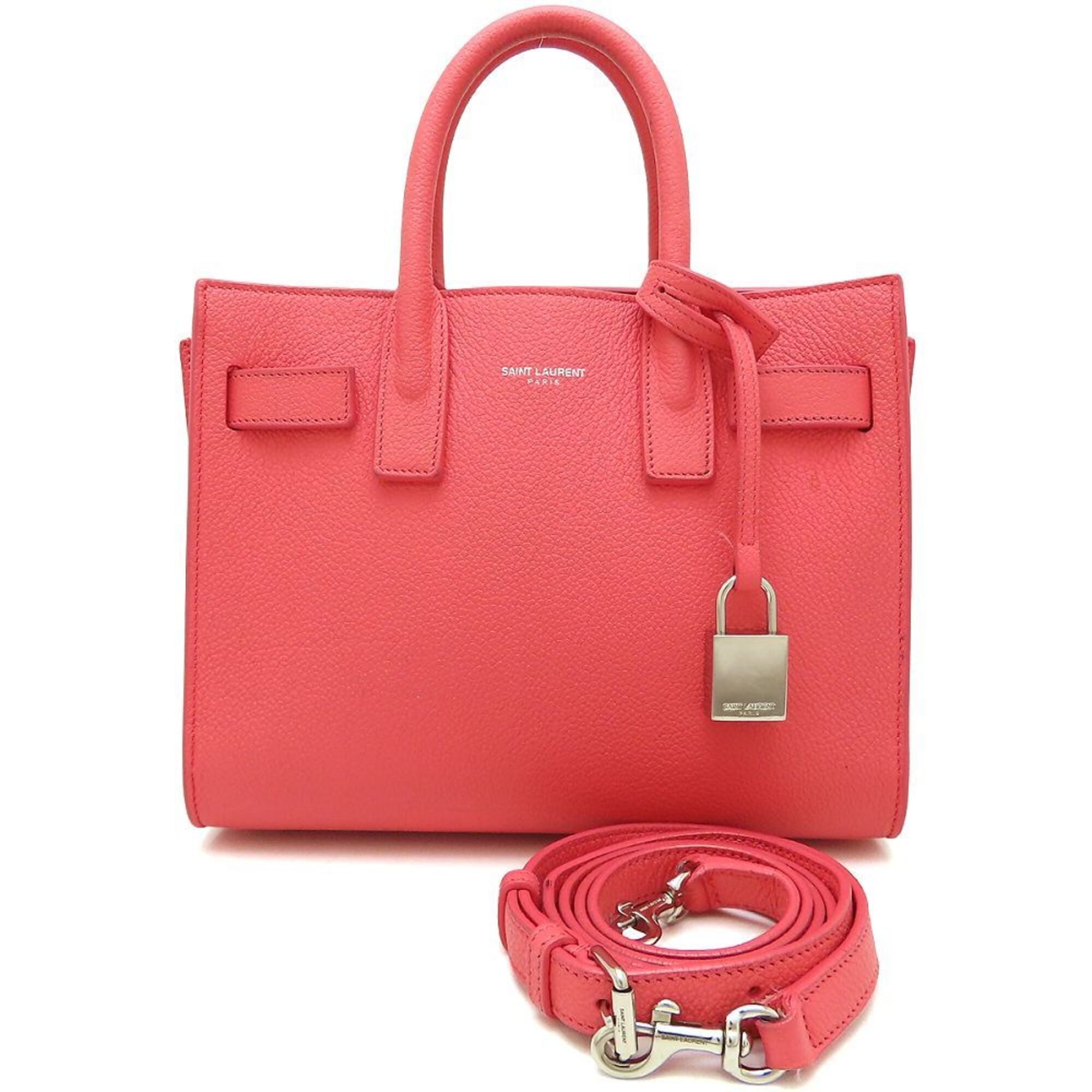 Yves Saint Laurent Sac De Jour Pink Leather Handbag (Pre-Owned)