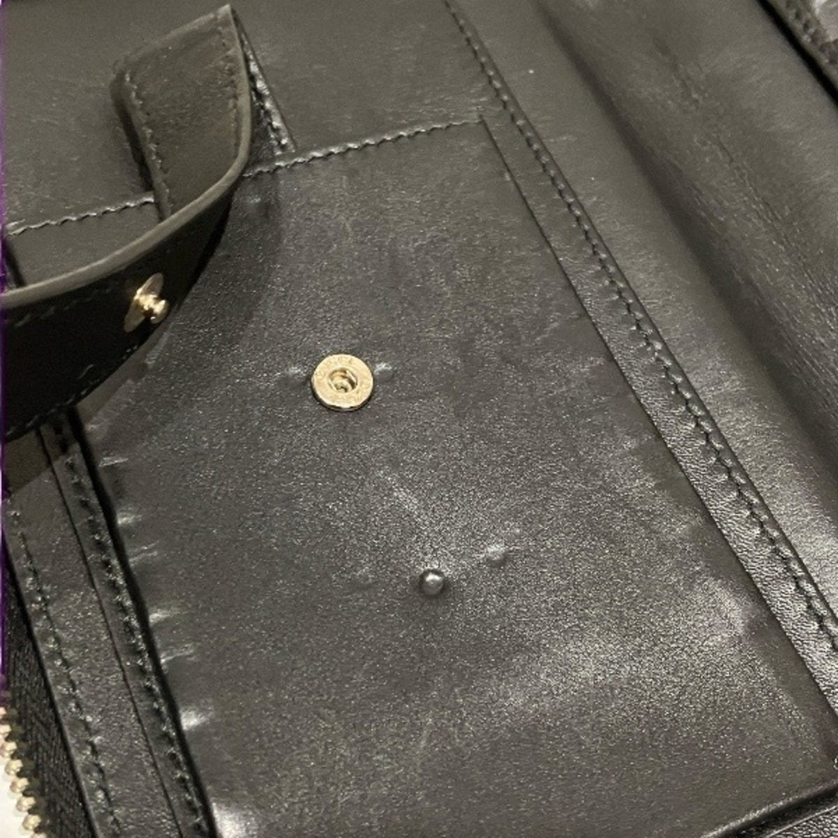Gucci Black Leather Long Wallet (Bi-Fold) (Pre-Owned)