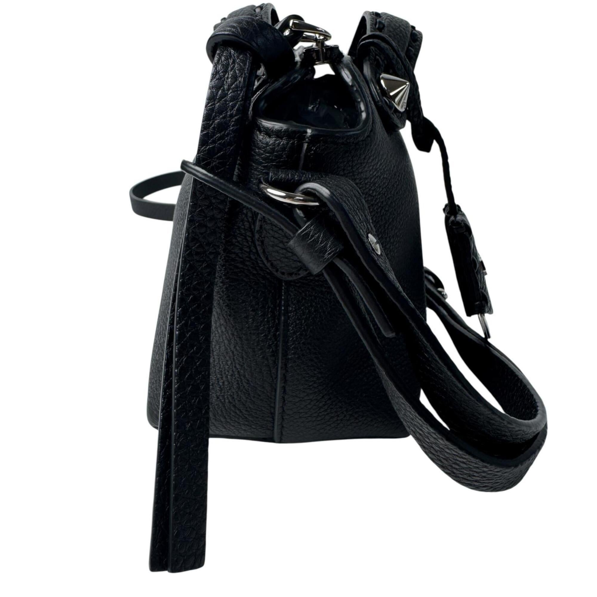 Fendi Black Leather Handbag Shoulder Bag (Pre-Owned)