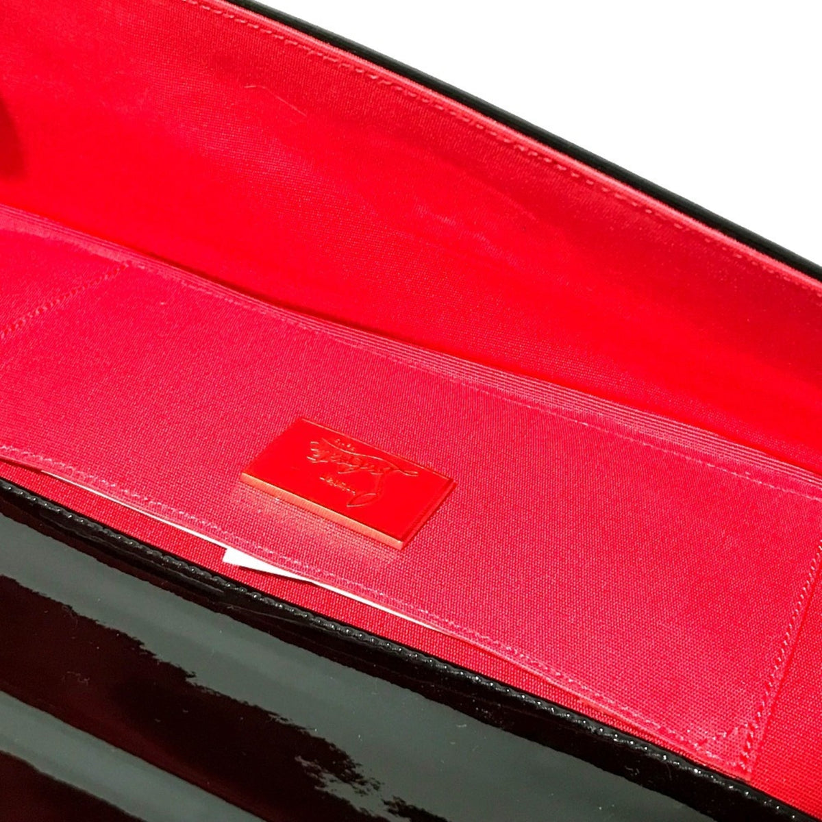 Christian Louboutin Black Patent Leather Clutch Bag (Pre-Owned)