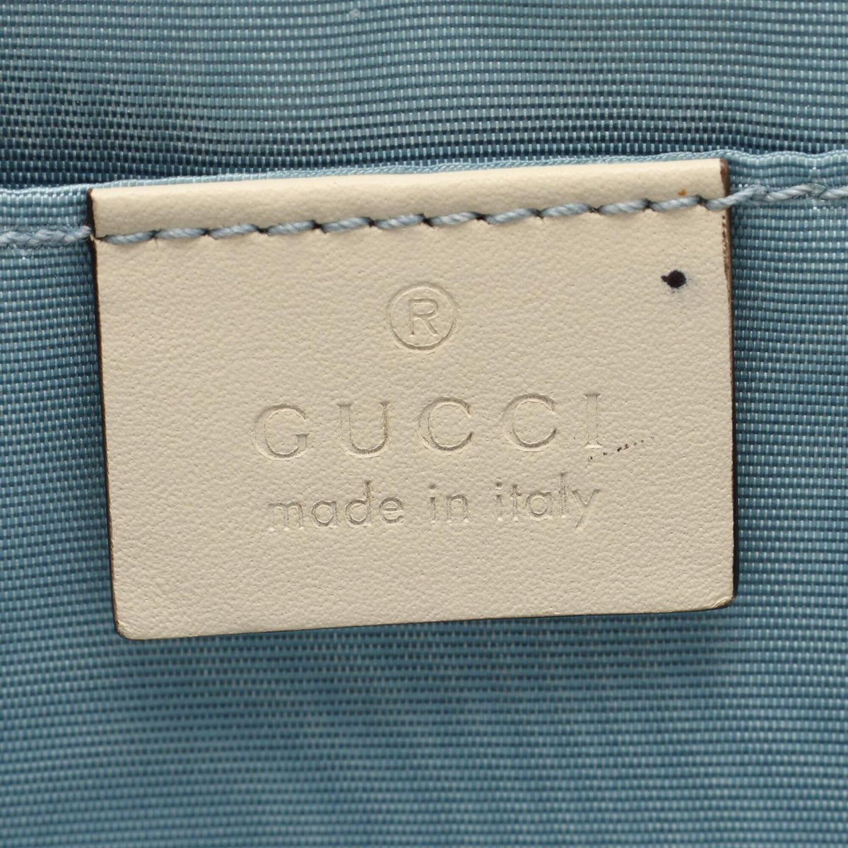 Gucci Gold Ivory Leather Clutch Bag Handbag (Pre-Owned)