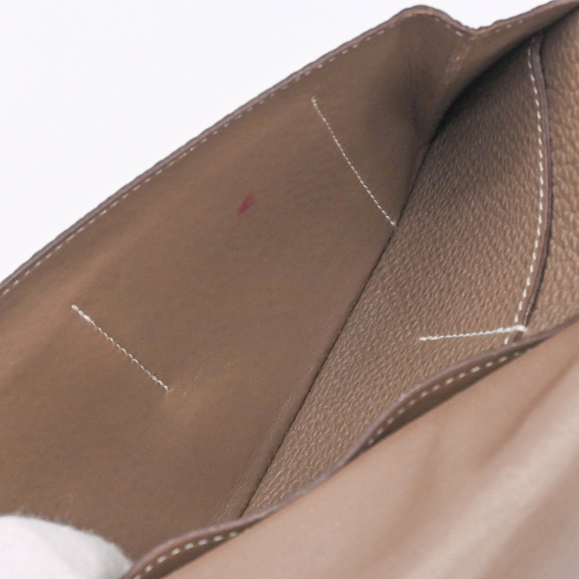 Hermes Dogon Duo Etoupe Gray Grayish Togo Leather Long Wallet (Bi-Fold) (Pre-Owned)