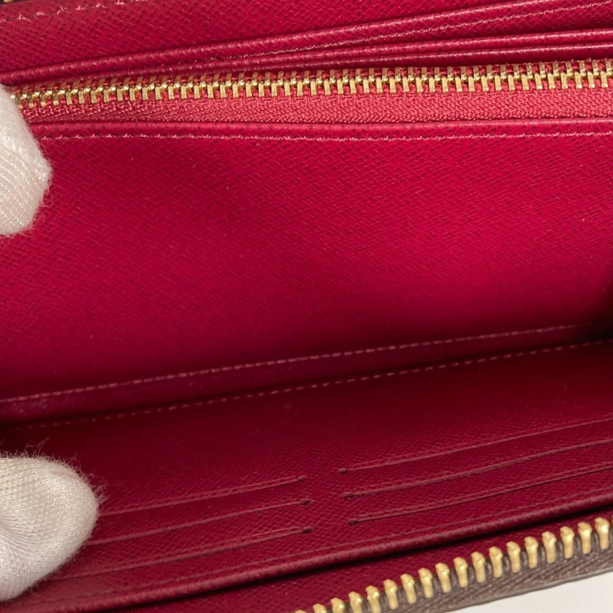 Louis Vuitton Brown Fuchsia Monogram Monogram Long Wallet (Bi-Fold) (Pre-Owned)