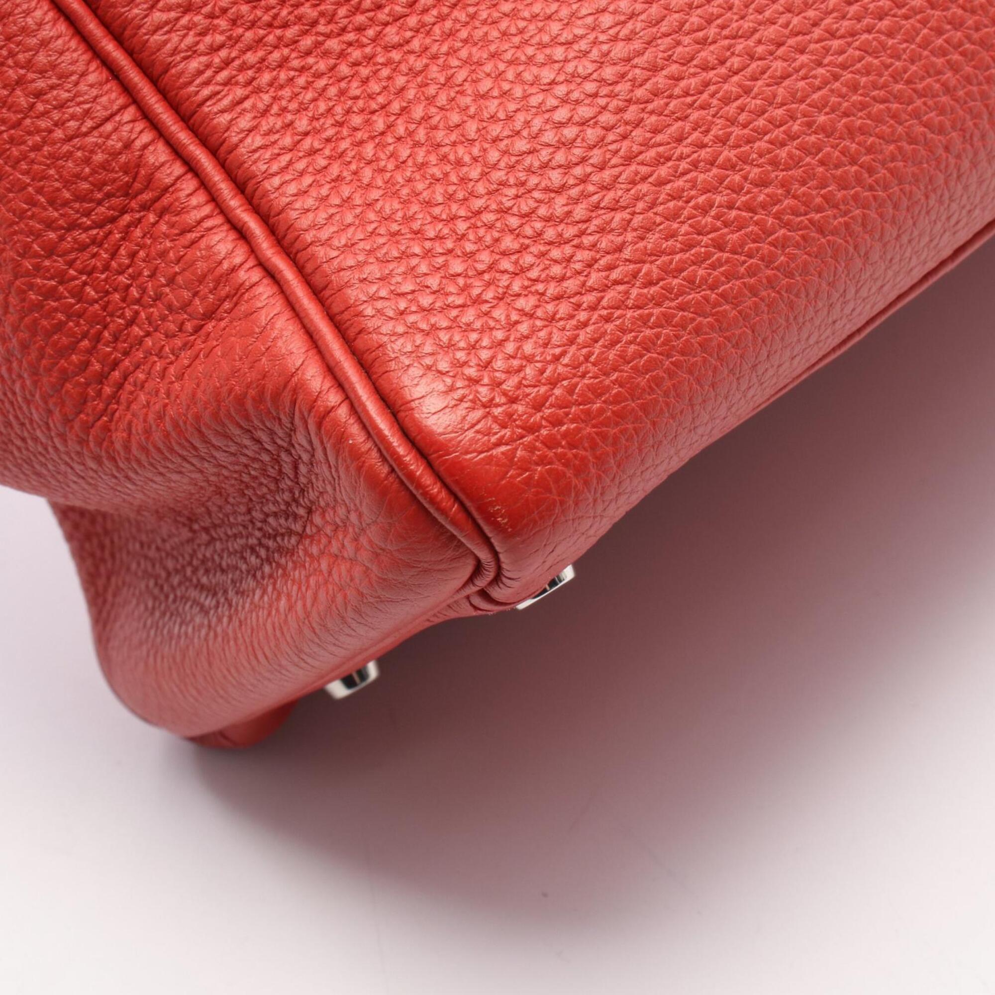 Hermes Red Color Togo Leather Handbag (Pre-Owned)
