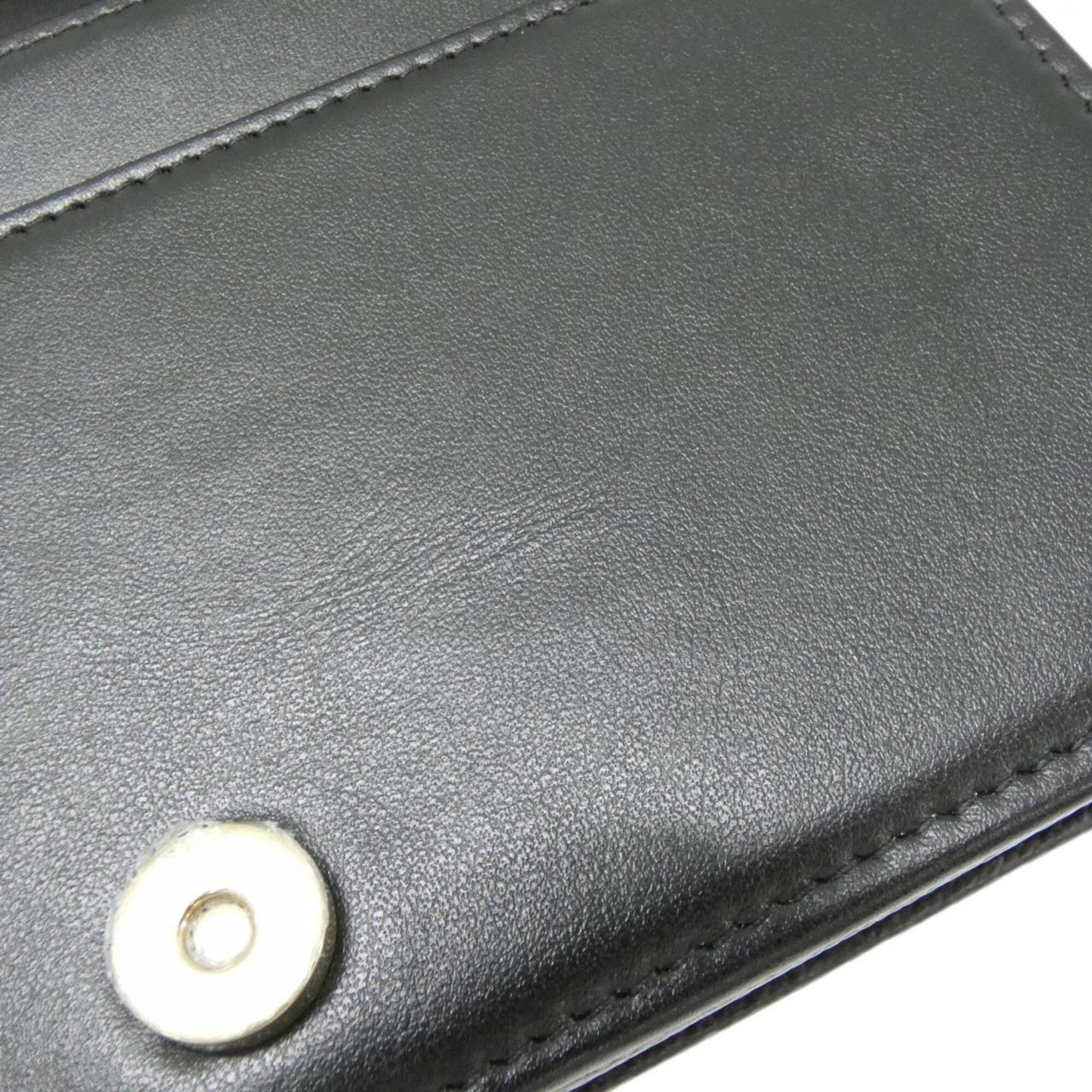 Chanel Black Grained Calfskin Chain/Shoulder Wallet (Pre-Owned)