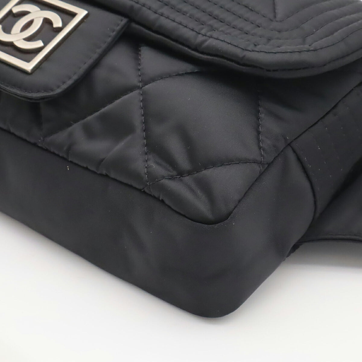 Chanel Black Satin Fanny Pack Pouch (Pre-Owned)