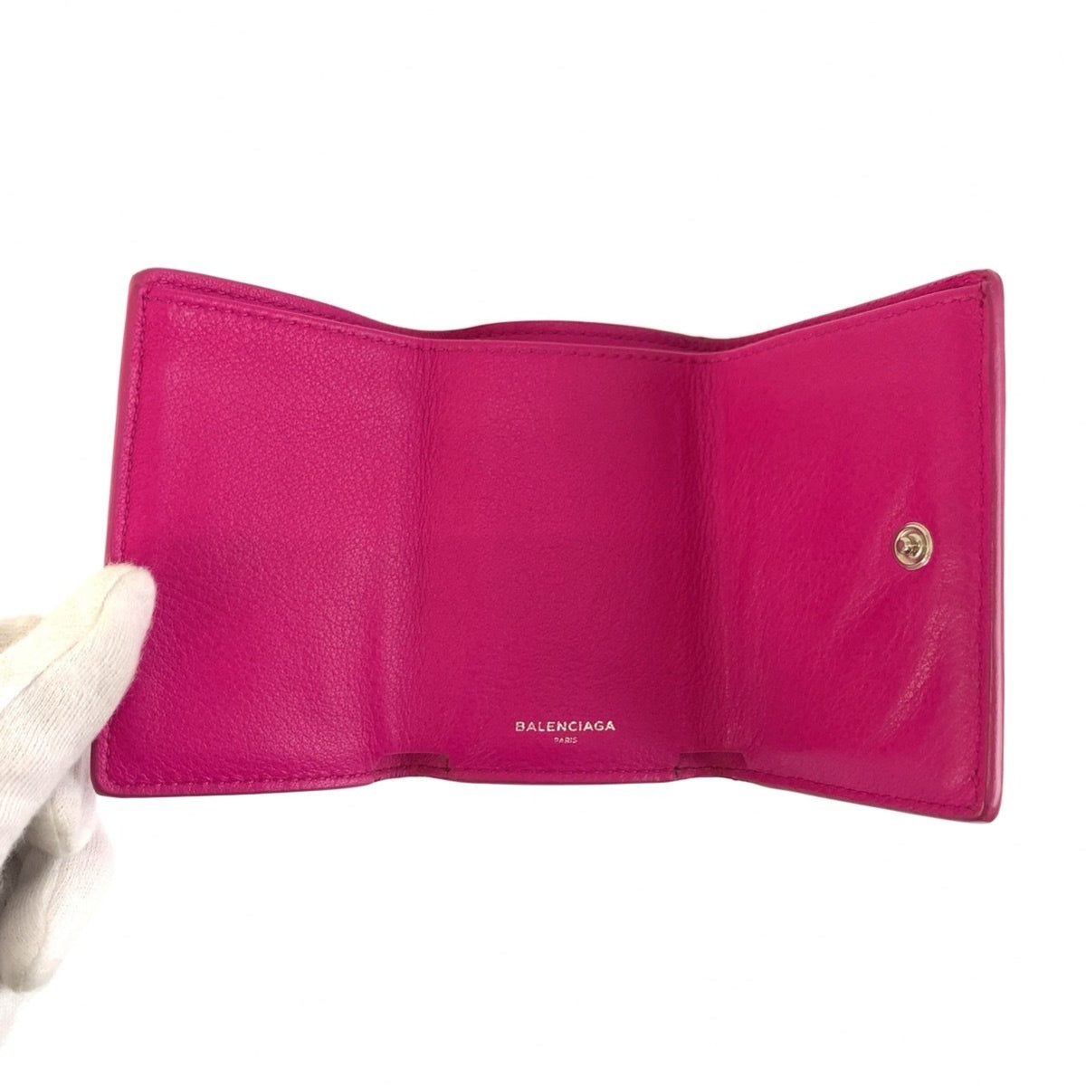 Balenciaga Pink Leather Wallet (Tri-Fold) (Pre-Owned)