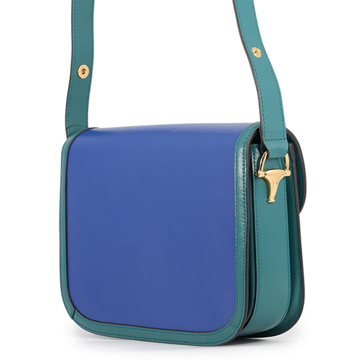 Gucci Blue Leather Handbag Shoulder Bag (Pre-Owned)