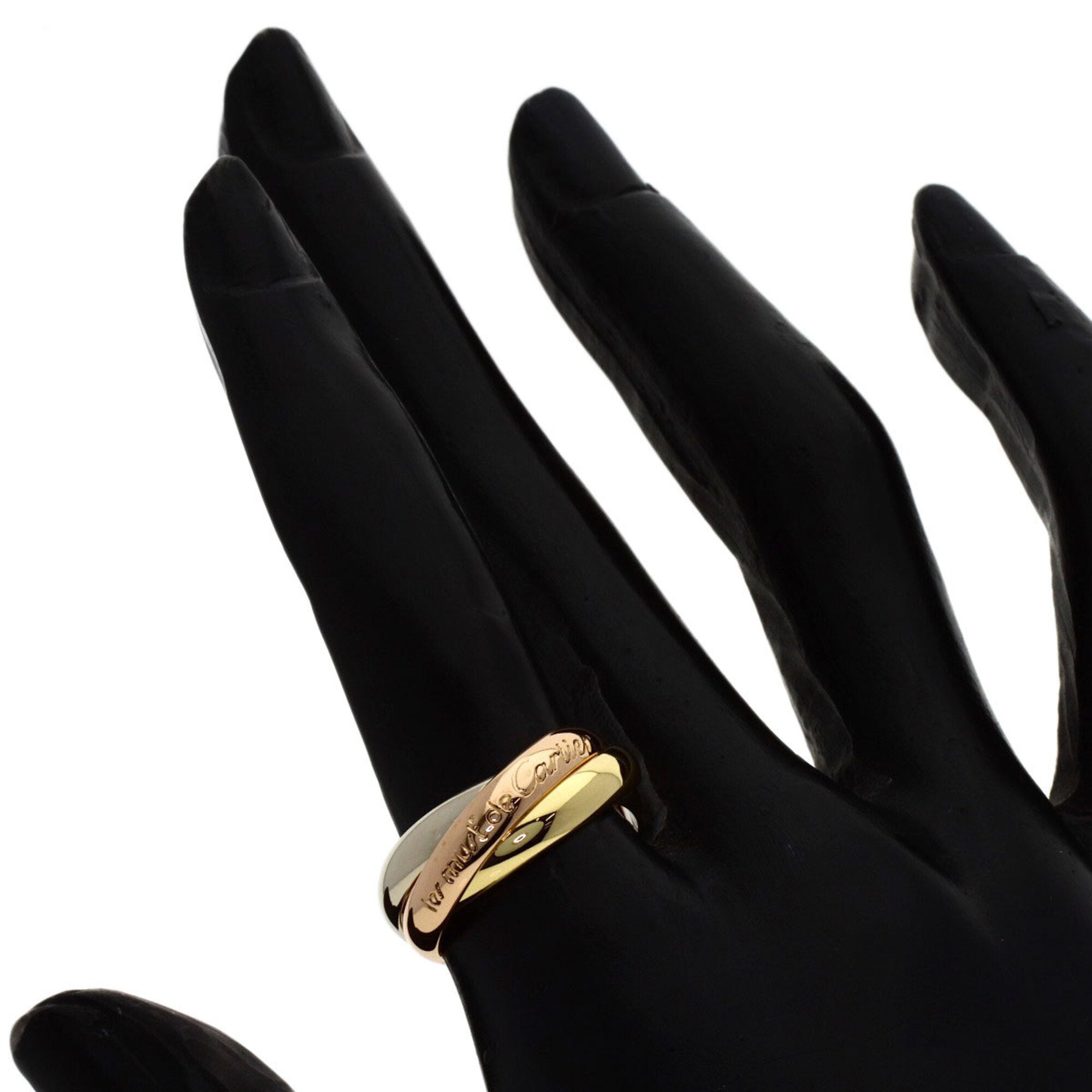 Cartier Trinity Pink White Yellow Band Ring (Pre-Owned)