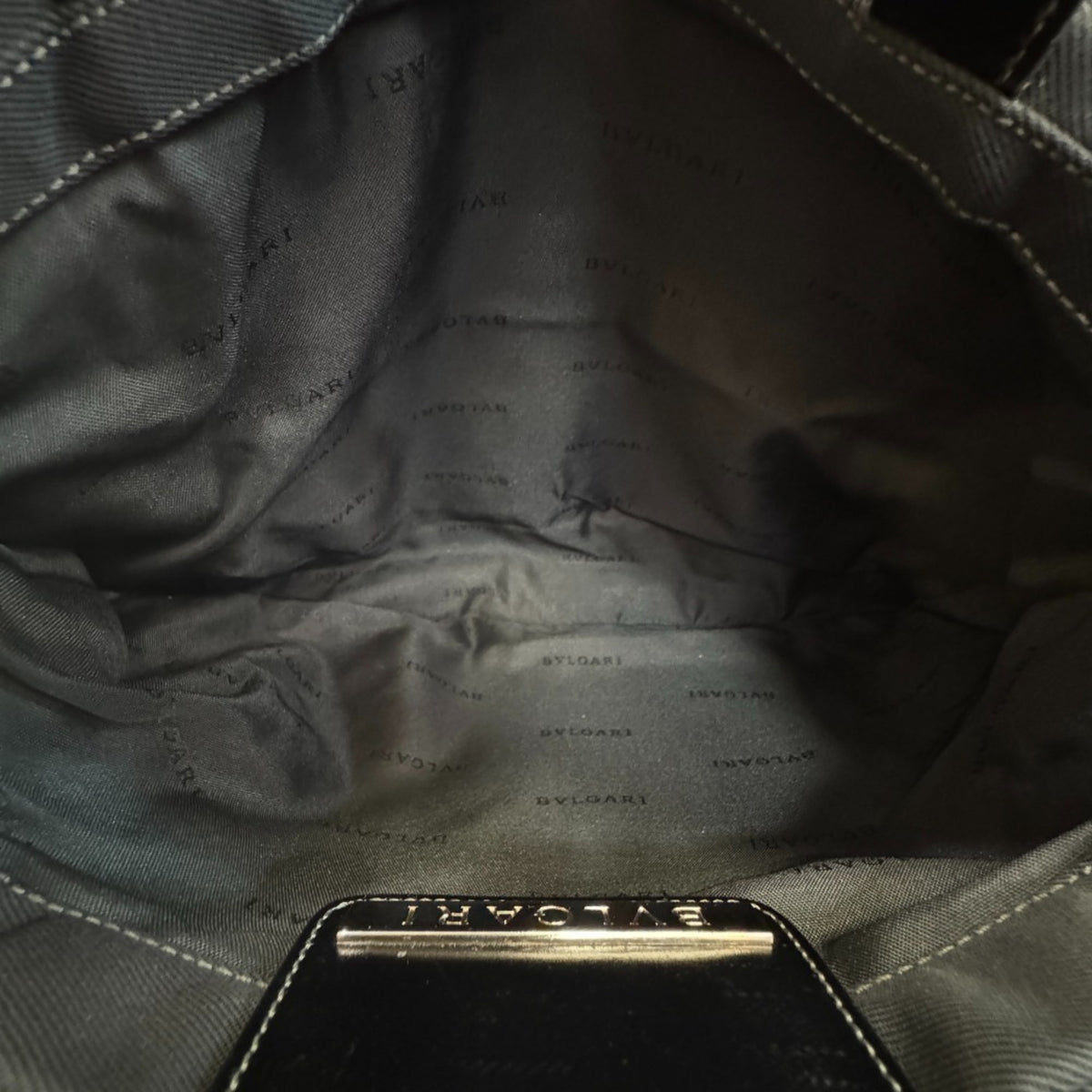 Bvlgari Black Canvas Tote Bag (Pre-Owned)