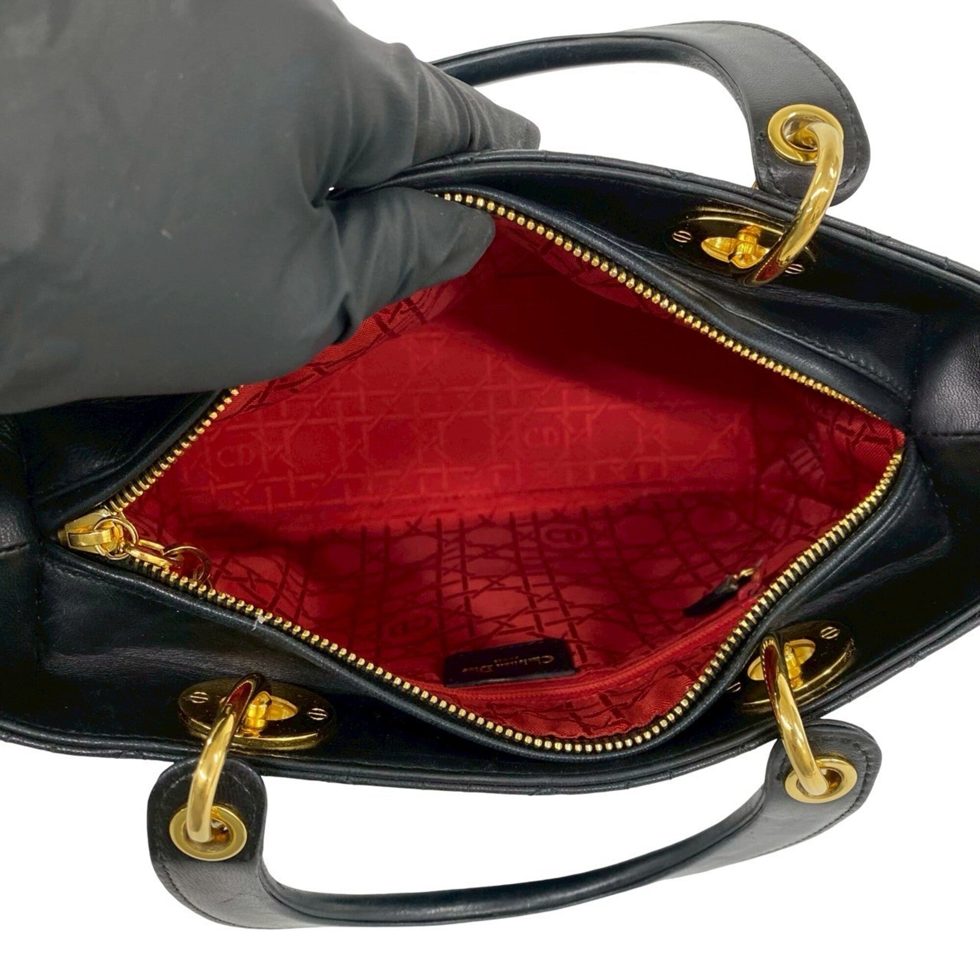 Christian Dior Black Leather Handbag (Pre-Owned)