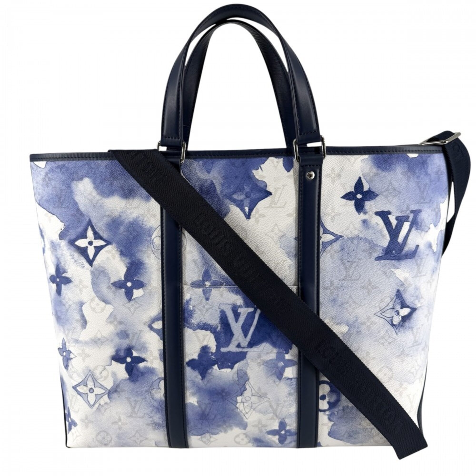 Louis Vuitton Blue Monogram White Monogram Handbag Shoulder Bag (Pre-Owned)