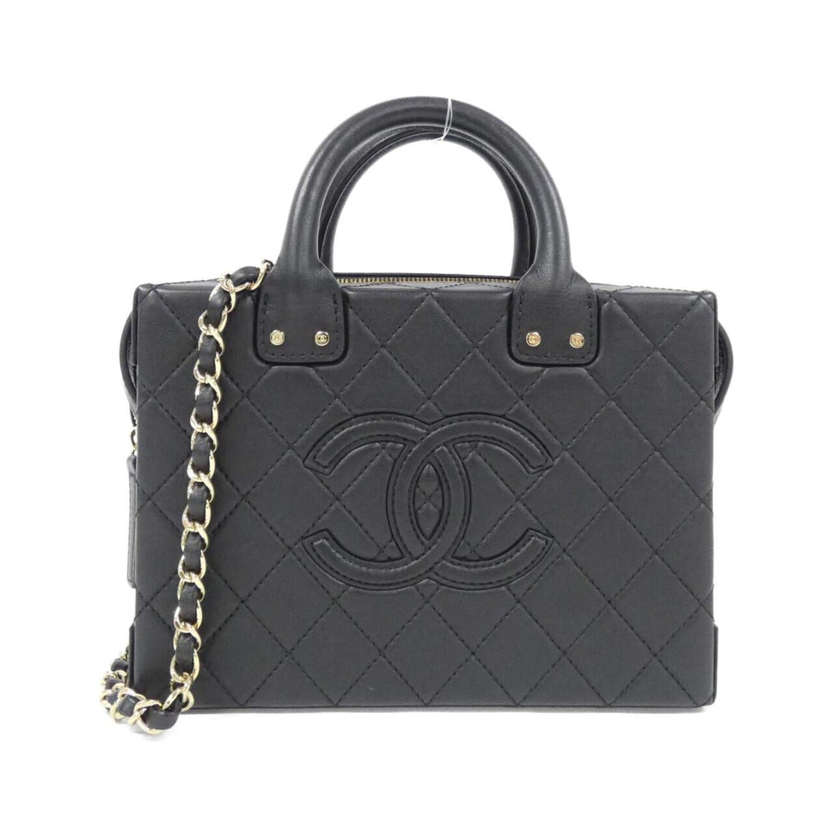Chanel Black Leather Handbag (Pre-Owned)