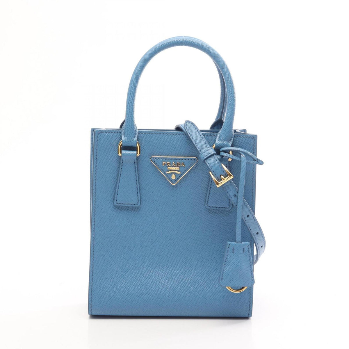 Prada Blue Leather Handbag (Pre-Owned)