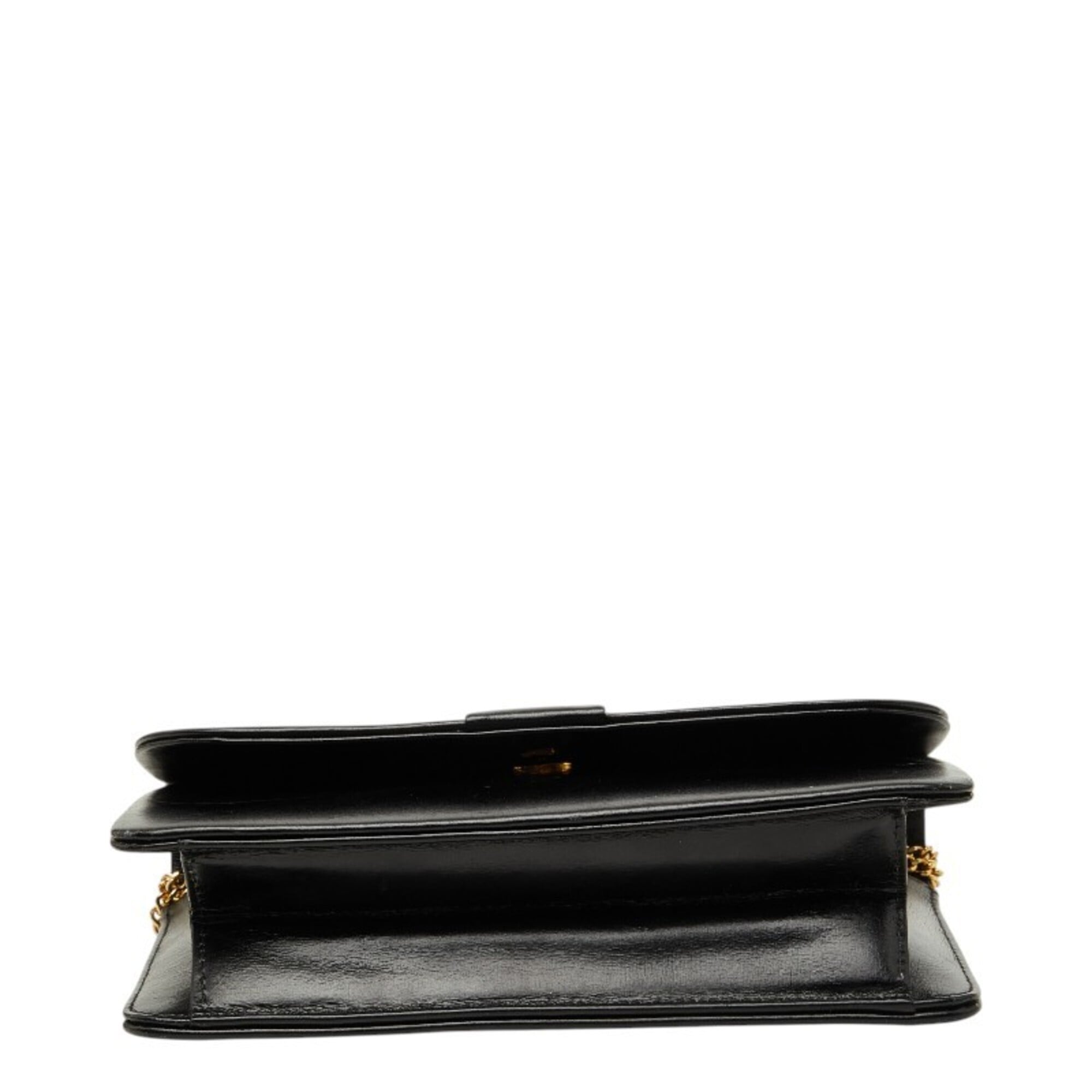 Christian Dior Black Leather Shoulder Bag (Pre-Owned)