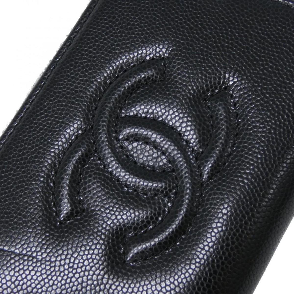 Chanel Black Grained Calfskin Coin Purse/Coin Case (Pre-Owned)