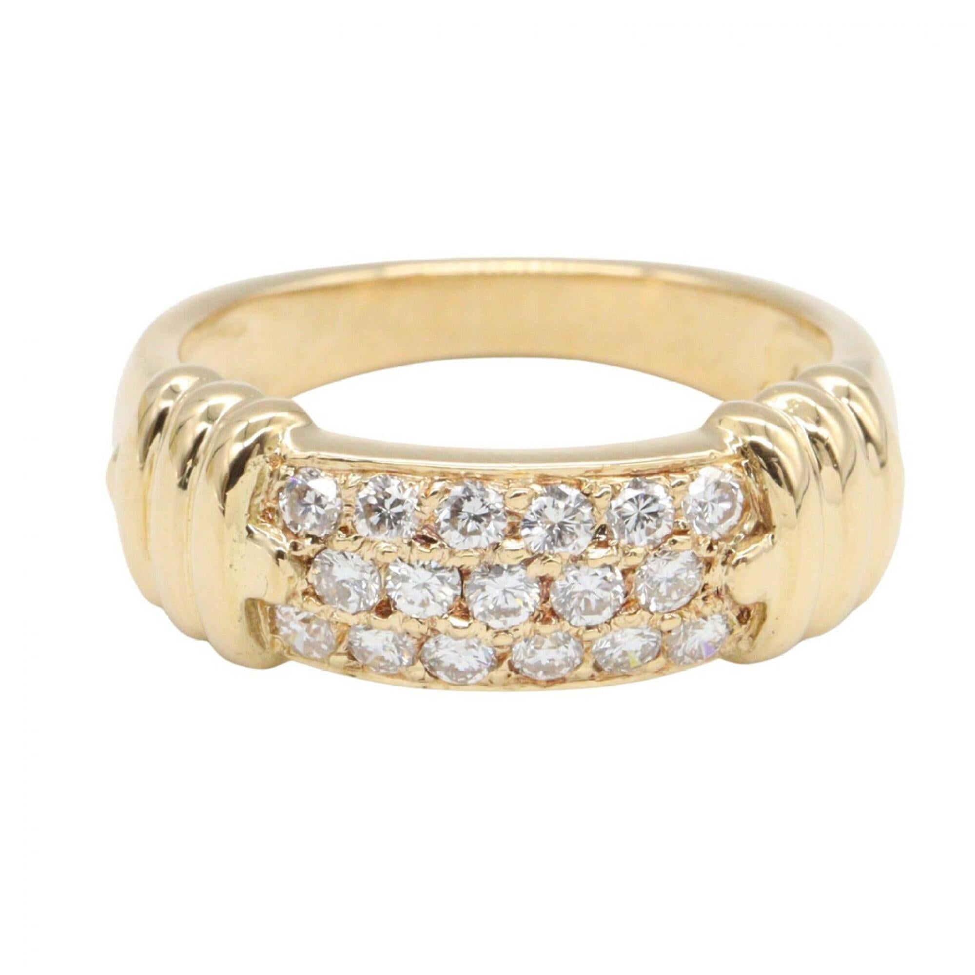 Van Cleef & Arpels Clear Yellow Yellow Gold (18K) Band Ring (Pre-Owned)