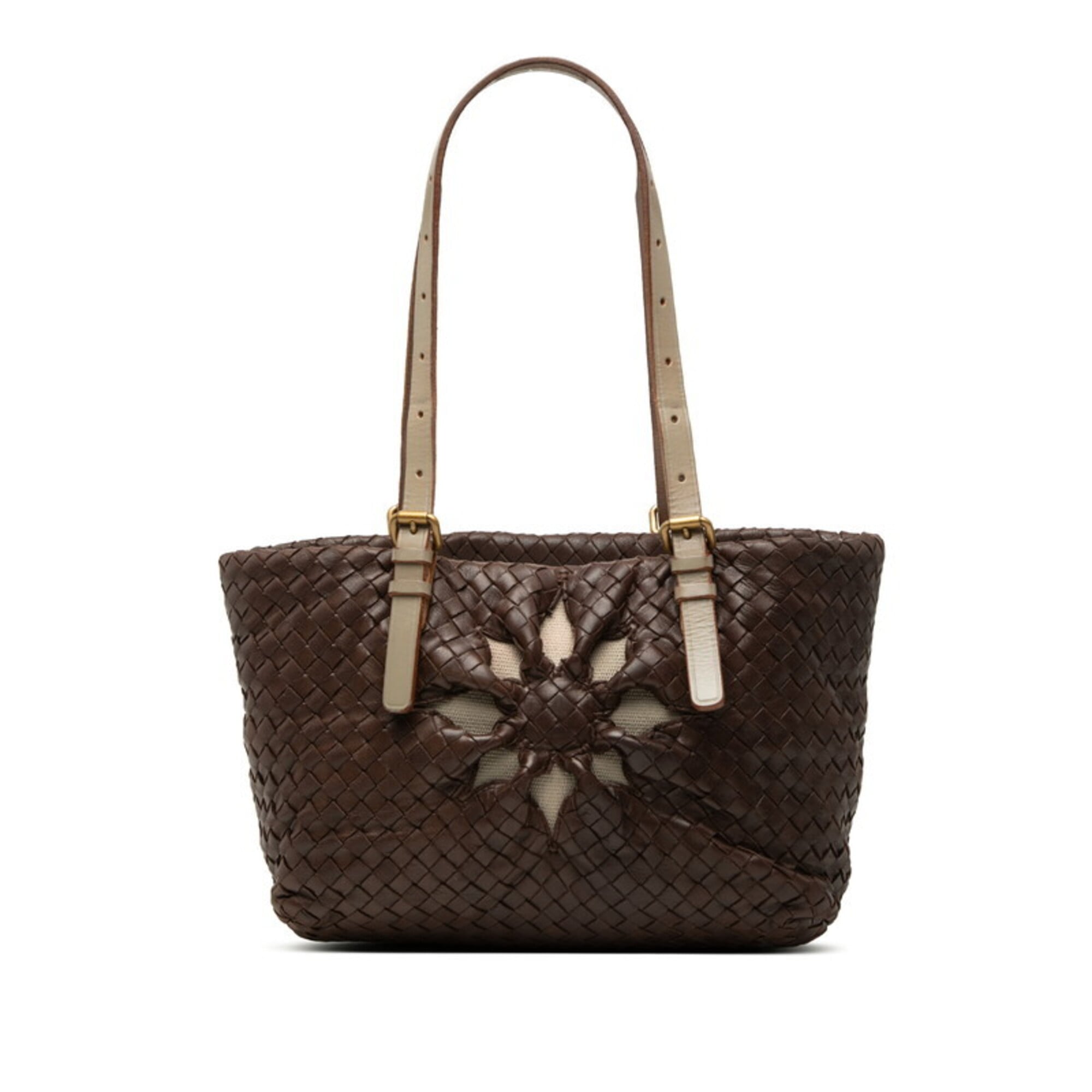 Bottega Veneta Brown Leather Shoulder Bag Tote Bag (Pre-Owned)
