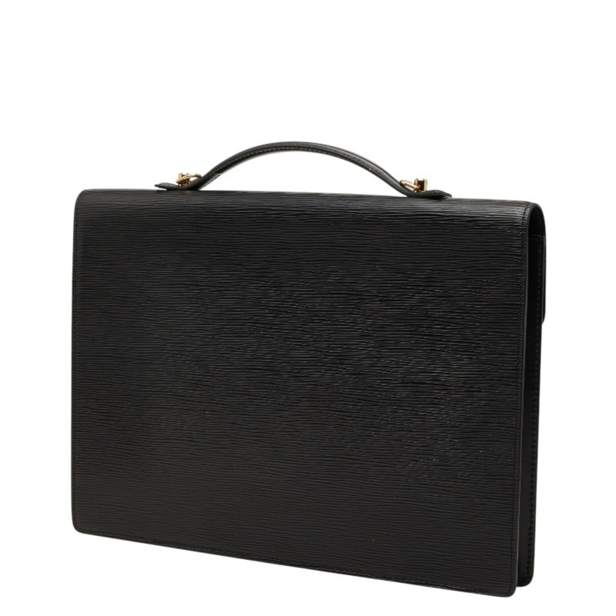 Louis Vuitton Black Noir Leather Shoulder Bag (Pre-Owned)