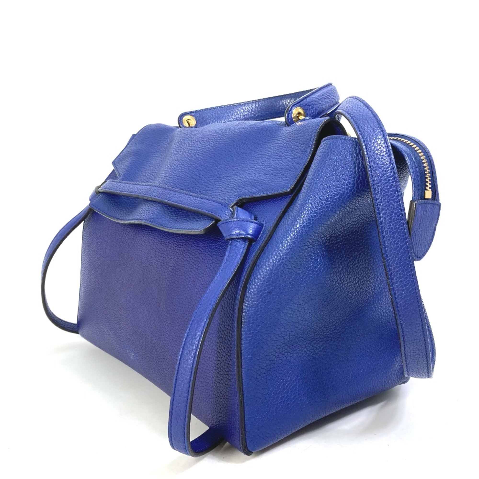 Celine Blue Leather Shoulder Bag (Pre-Owned)