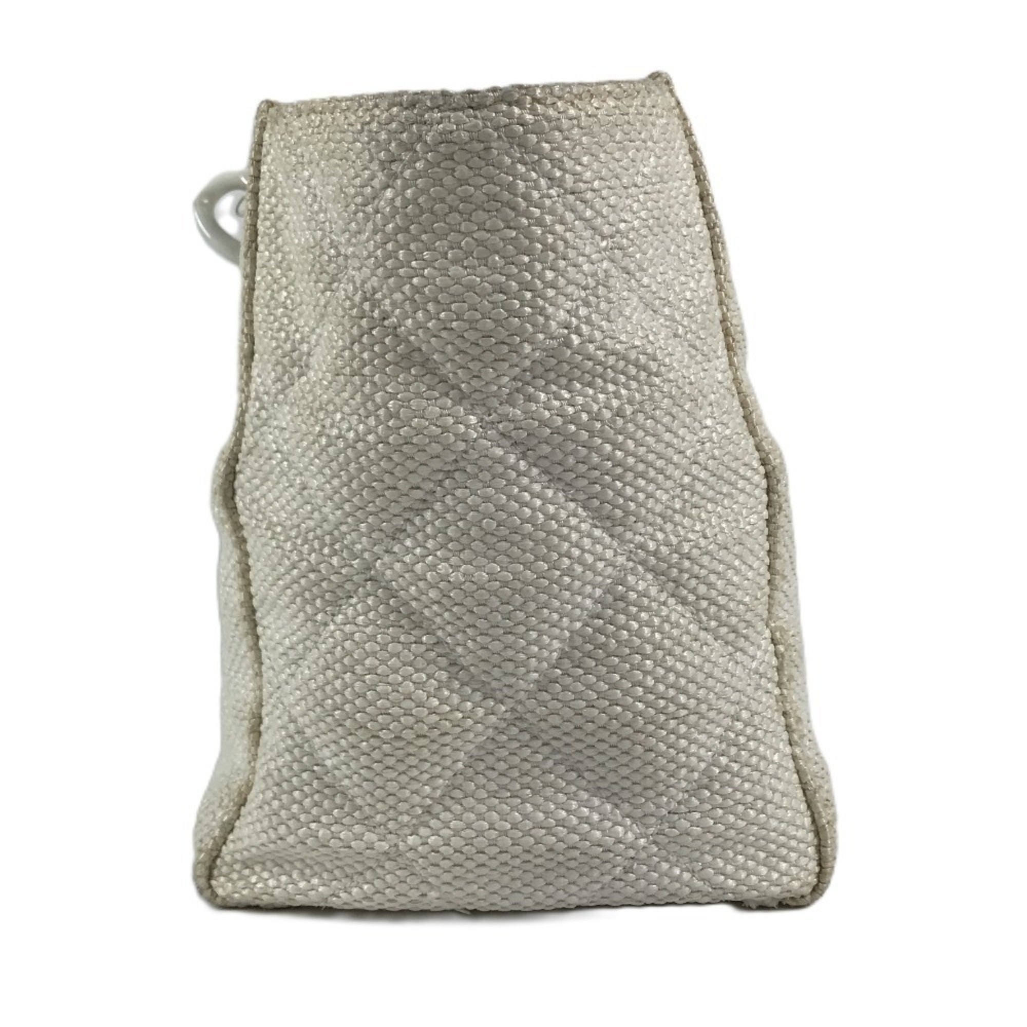 Chanel White Hemp Shoulder Bag Tote Bag (Pre-Owned)