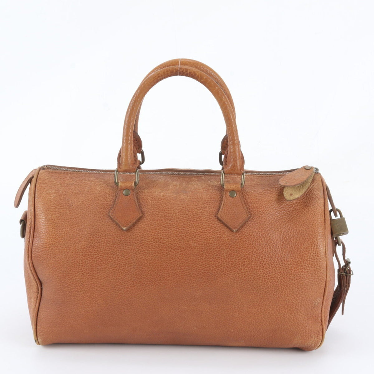 Ralph Lauren Camel Leather Boston Bag Handbag (Pre-Owned)