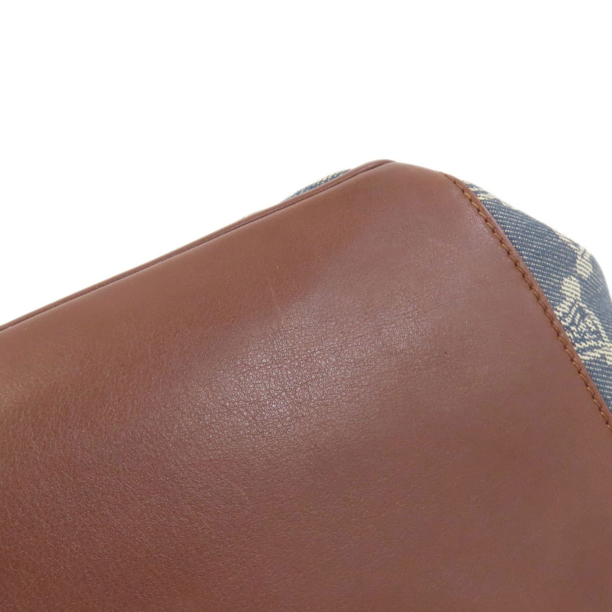 Celine Blue Brown Denim Leather Handbag (Pre-Owned)