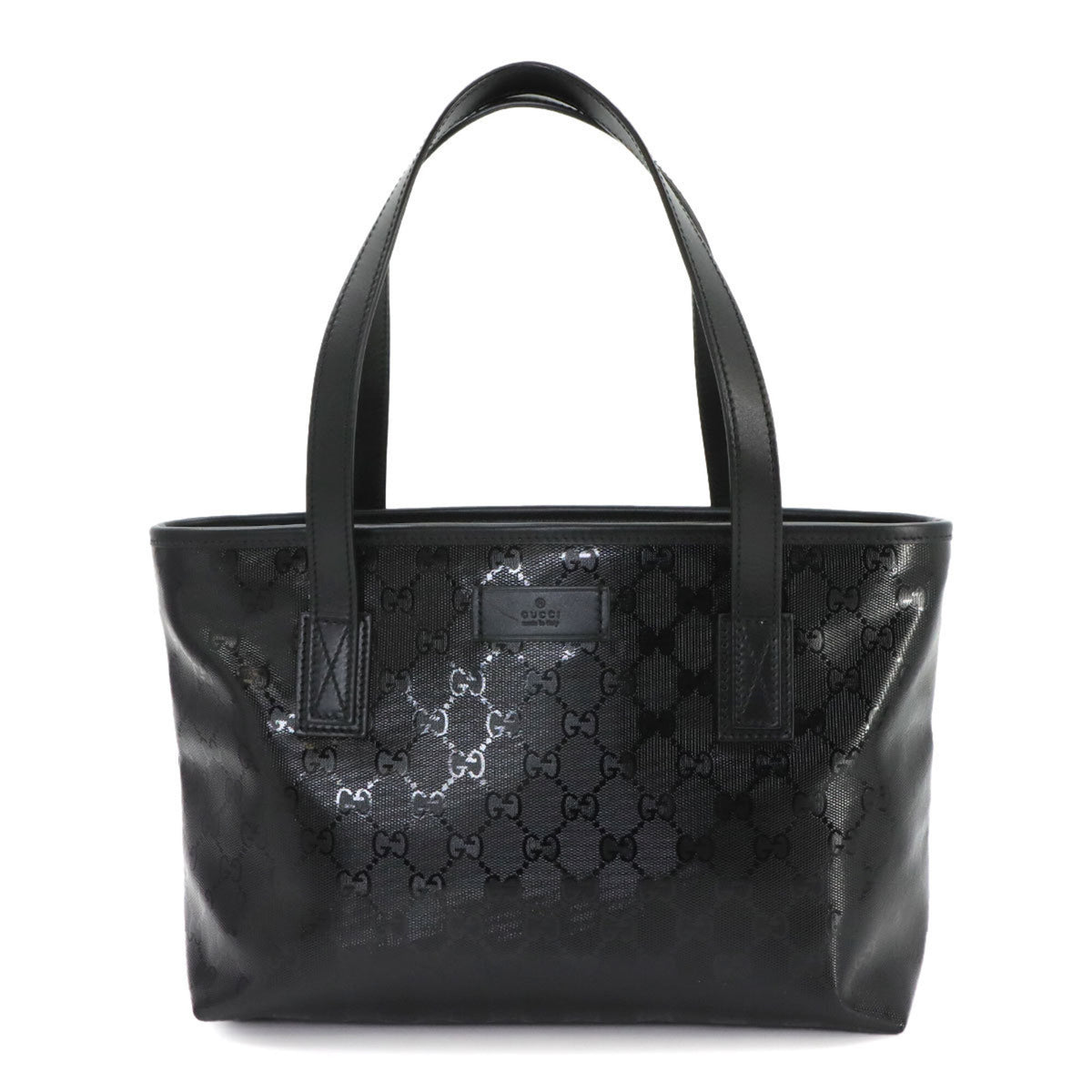 Gucci Black Pvc Leather Handbag Tote Bag (Pre-Owned)
