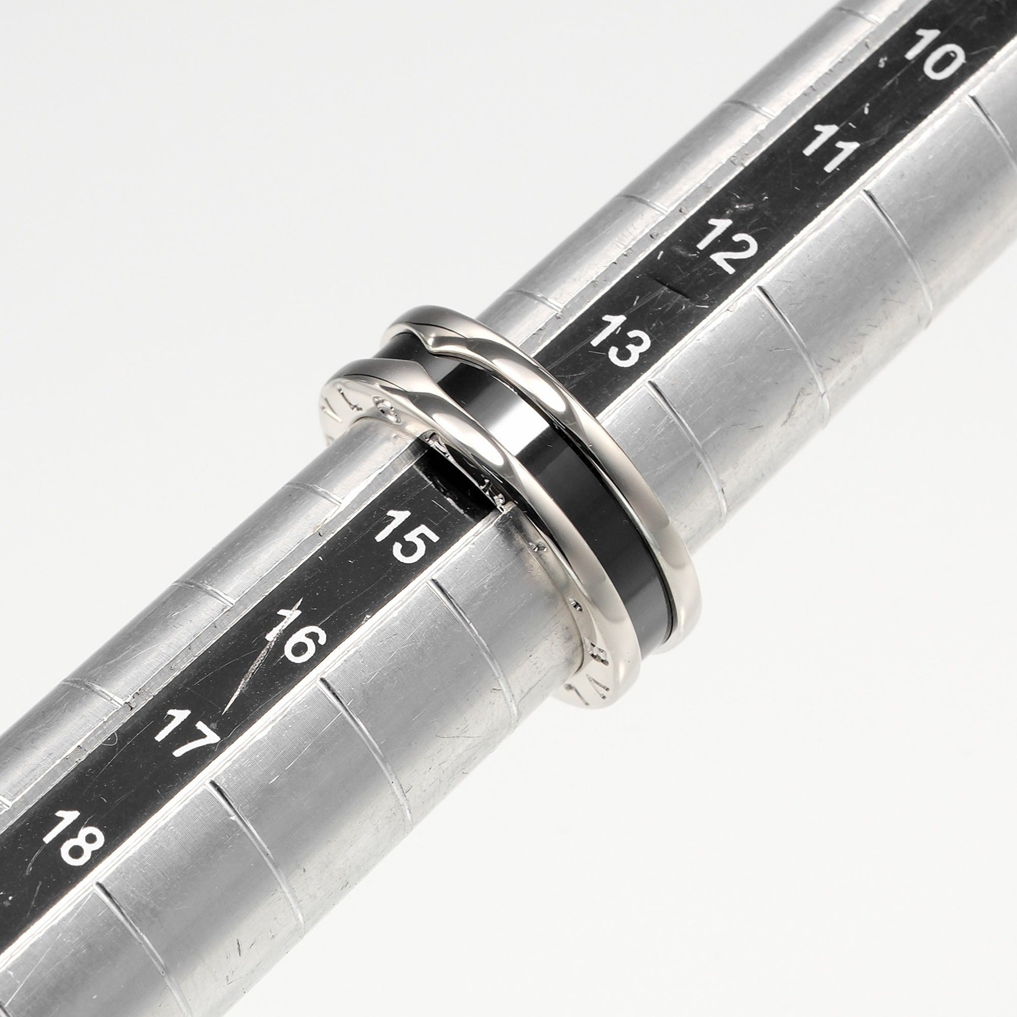 Bvlgari B.Zero1 Ceramic Silver 925 Band Ring (Pre-Owned)