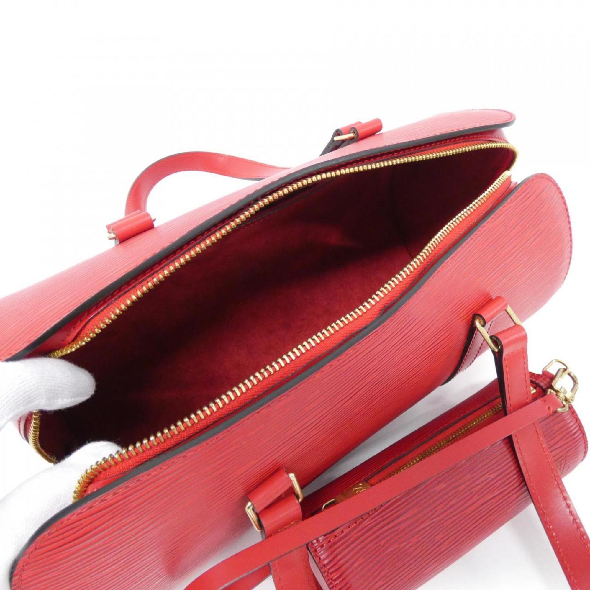 Louis Vuitton Red Color Leather Handbag Pouch (Pre-Owned)
