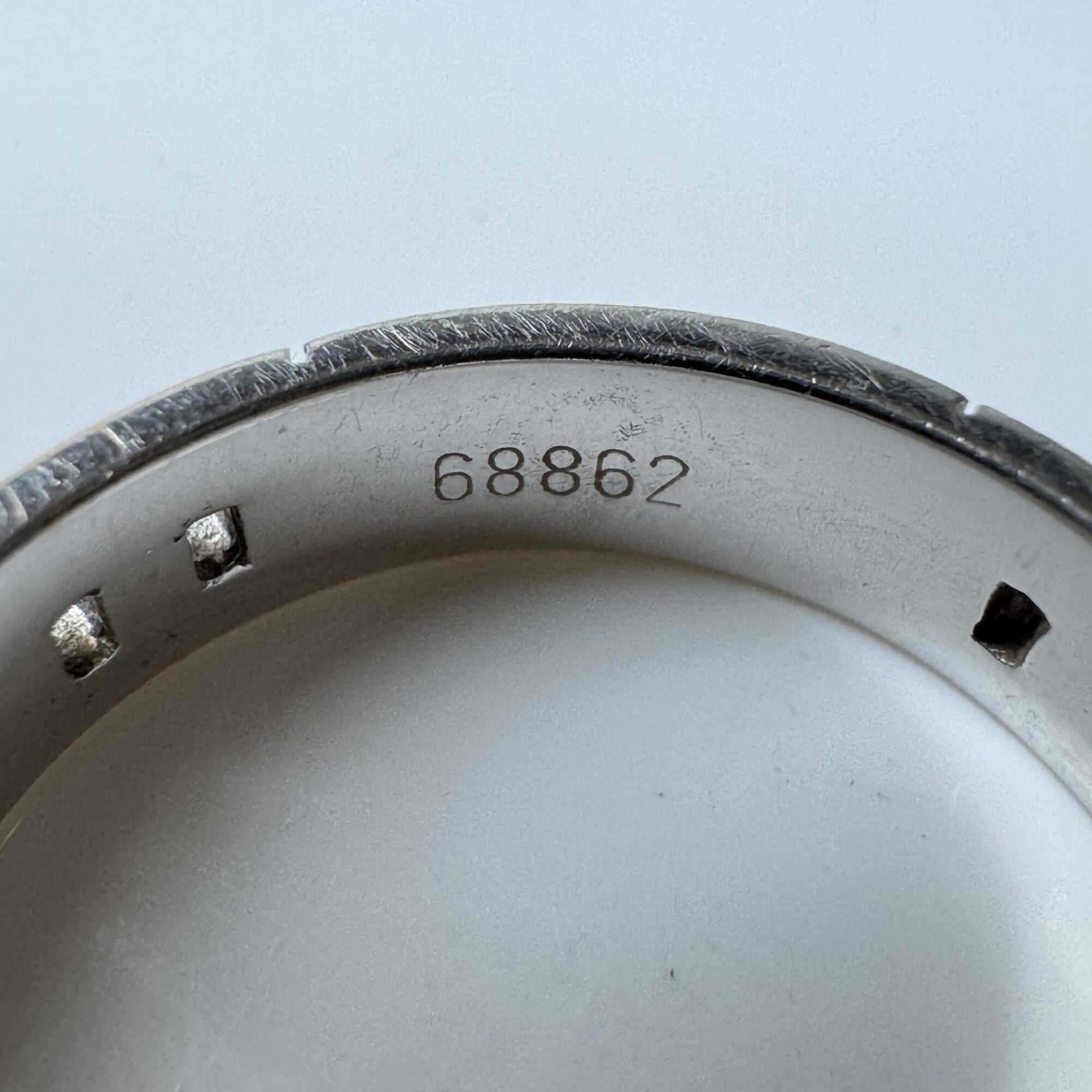 Hermes White Gold Band Ring (Pre-Owned)
