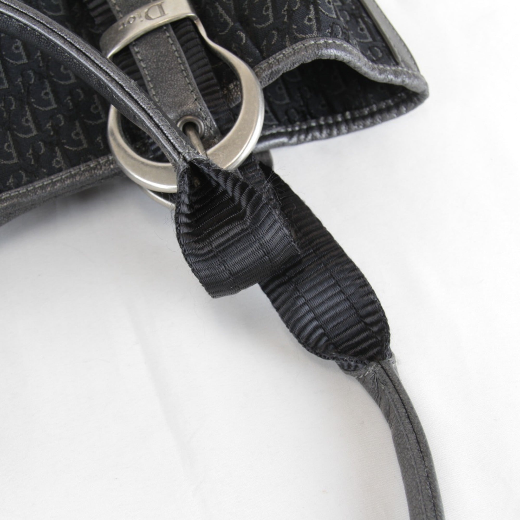 Christian Dior Trotter Black Canvas Tote Bag (Pre-Owned)