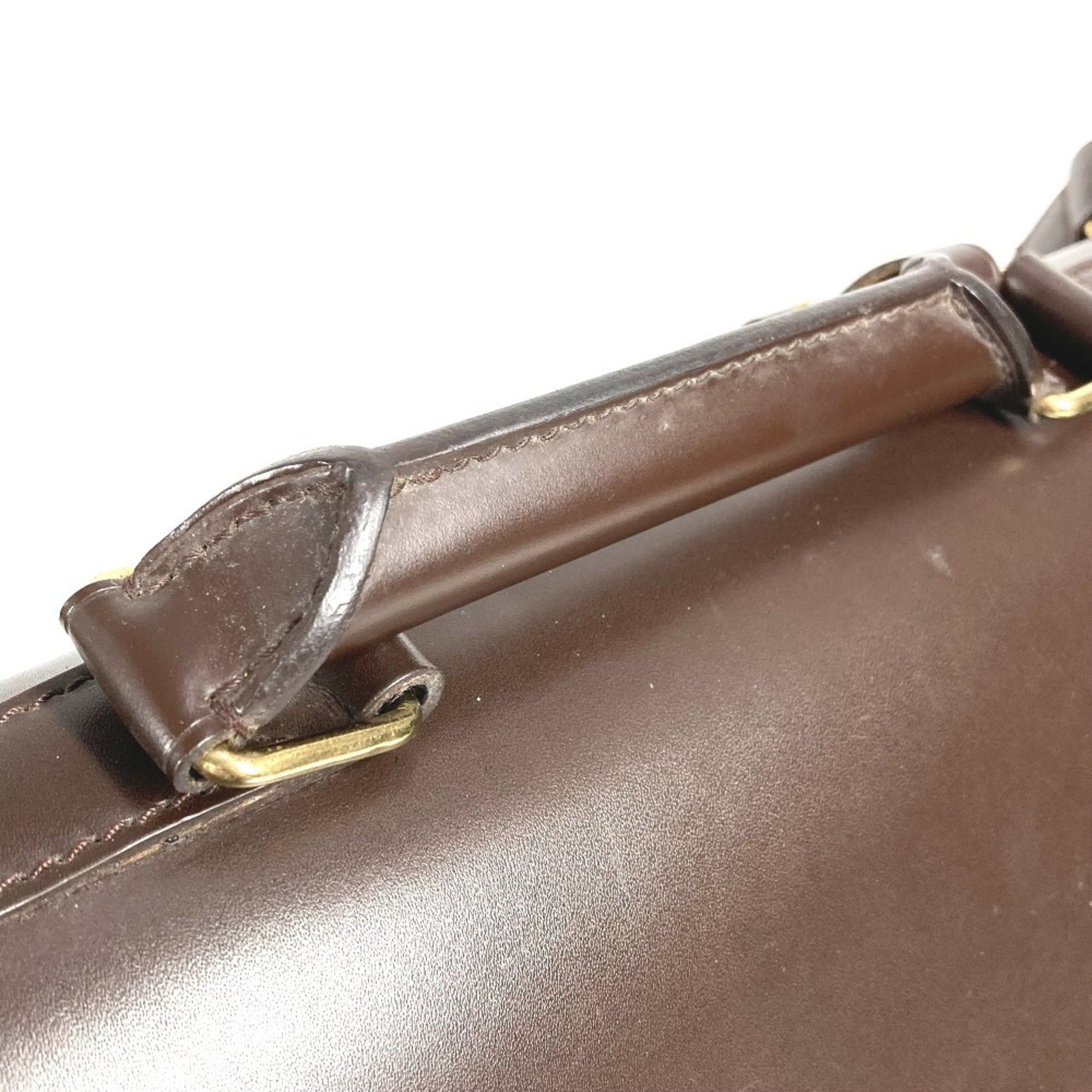 Louis Vuitton Brown Damier Canvas Ebene Damier Canvas Boston Bag Handbag Shoulder Bag (Pre-Owned)