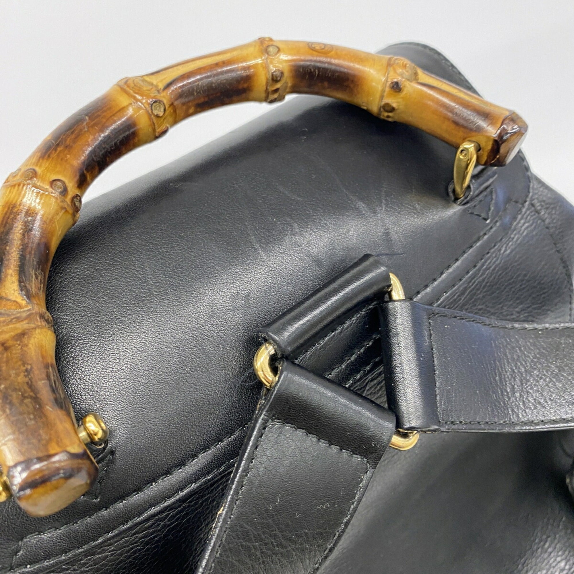 Gucci Black Leather Backpack (Pre-Owned)