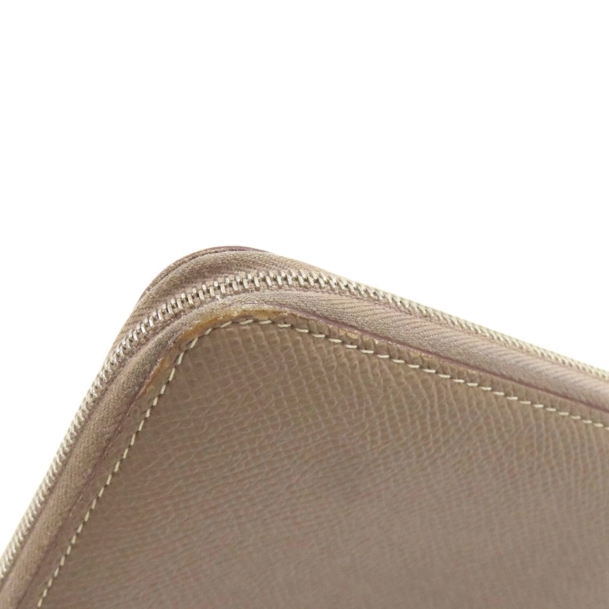 Hermes Etoupe Gray Epsom Leather Long Wallet (Bi-Fold) (Pre-Owned)