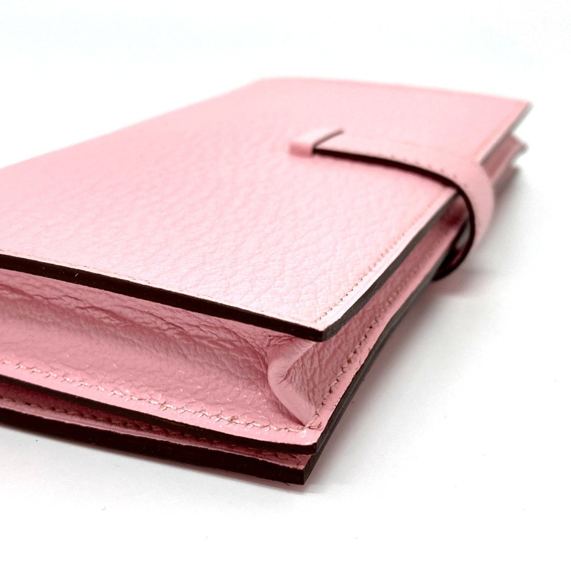 Hermes Pink Leather Long Wallet (Bi-Fold) (Pre-Owned)