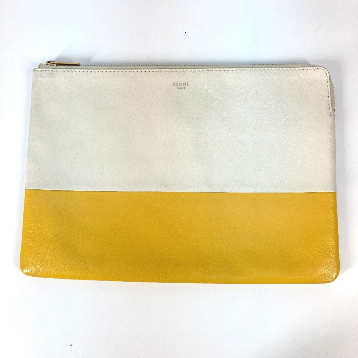 Celine White Leather Clutch Bag (Pre-Owned)