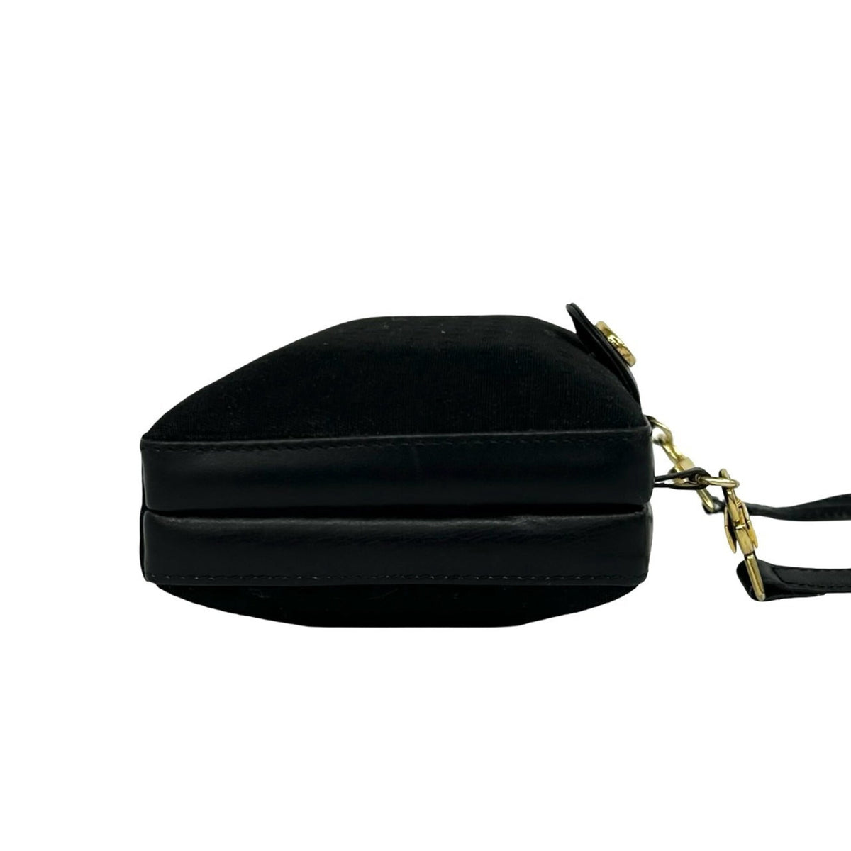 Gucci Black Canvas Leather Shoulder Bag (Pre-Owned)
