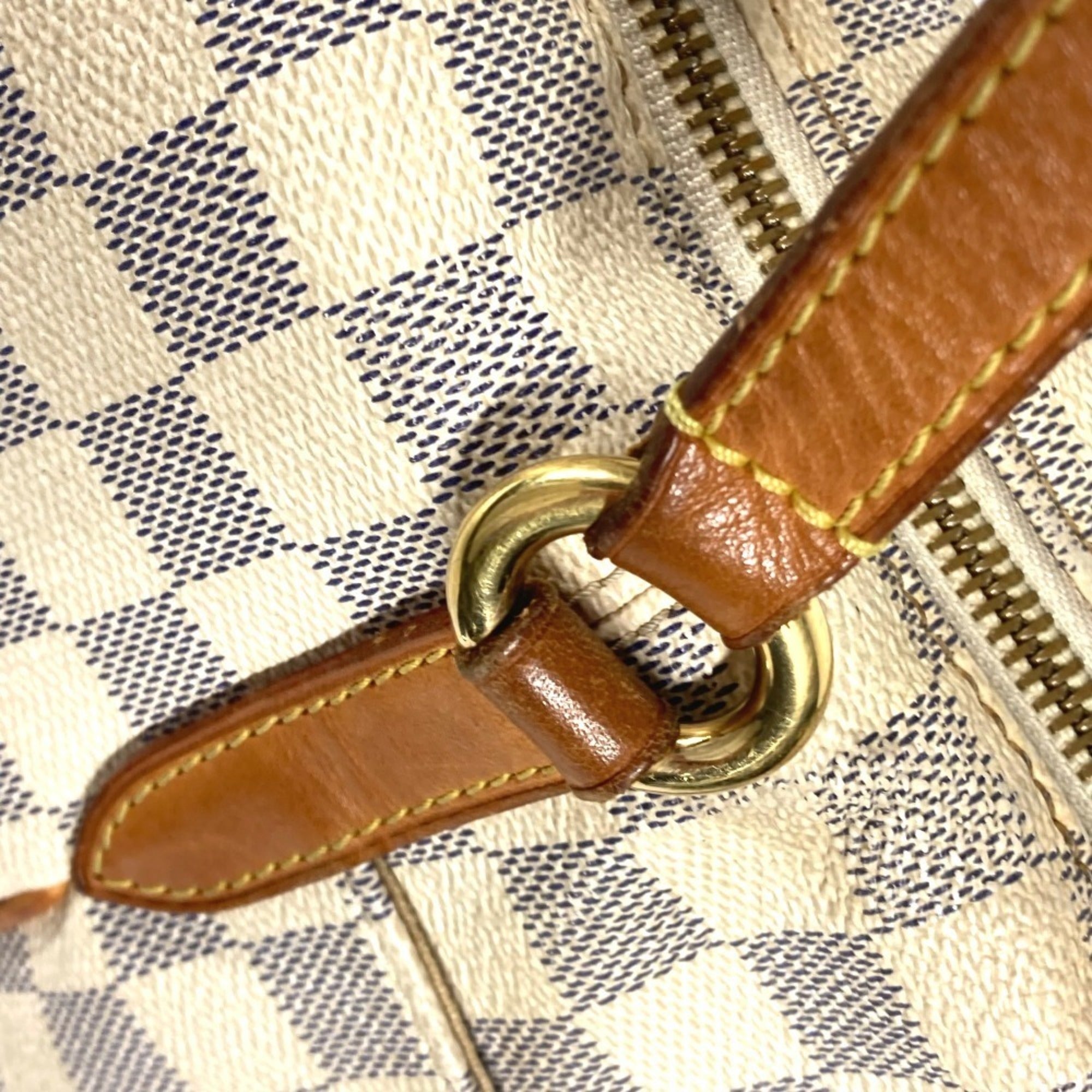 Louis Vuitton White Damier Azur Shoulder Bag Tote Bag (Pre-Owned)