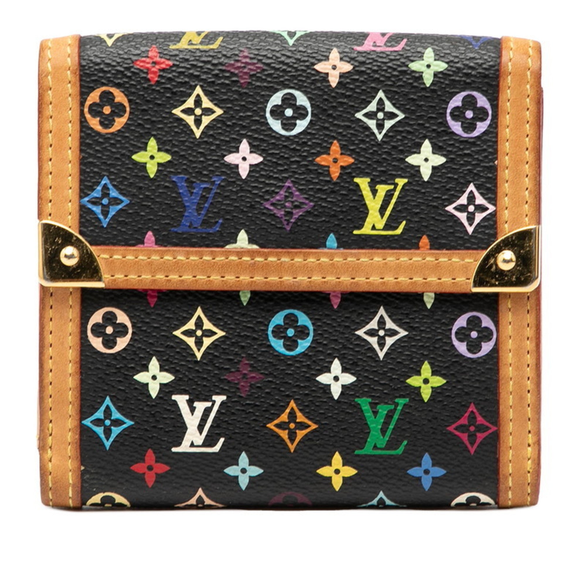 Louis Vuitton Black Noir Leather Wallet (Bi-Fold) (Pre-Owned)