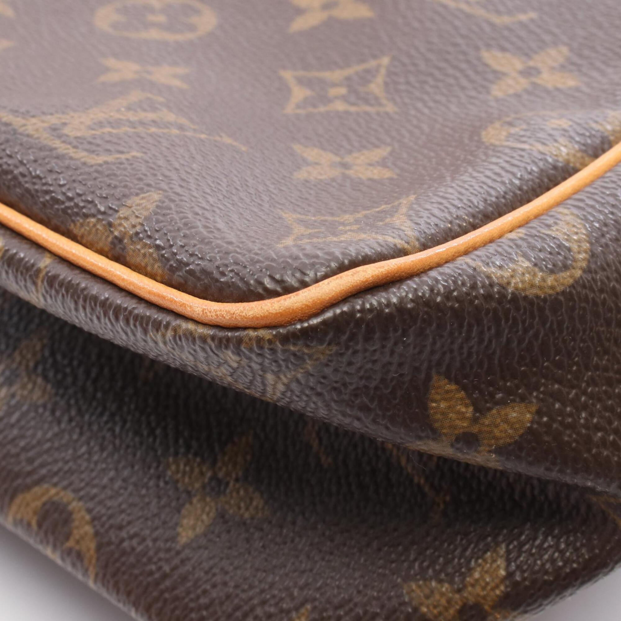 Louis Vuitton Brown Monogram Coated Canvas Leather Handbag Shoulder Bag (Pre-Owned)