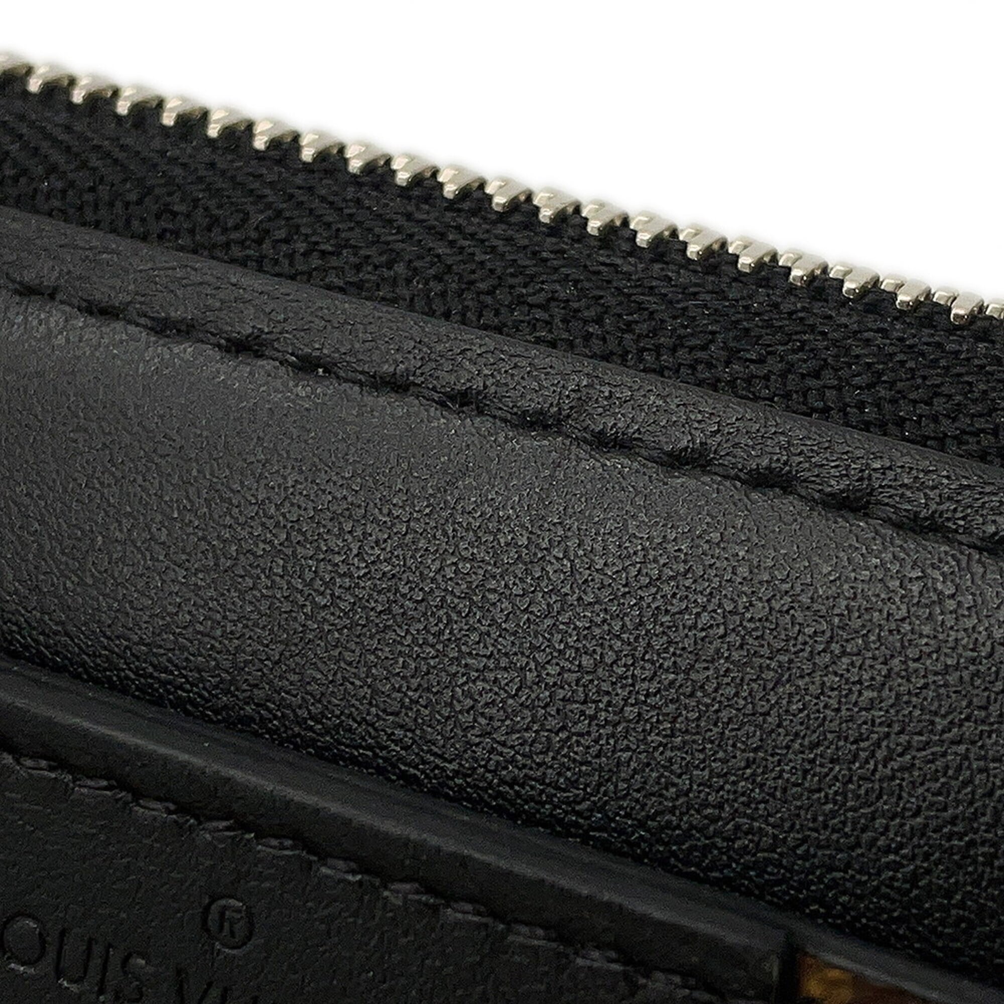 Louis Vuitton Monogram Macassar Black Noir Long Wallet (Bi-Fold) (Pre-Owned)