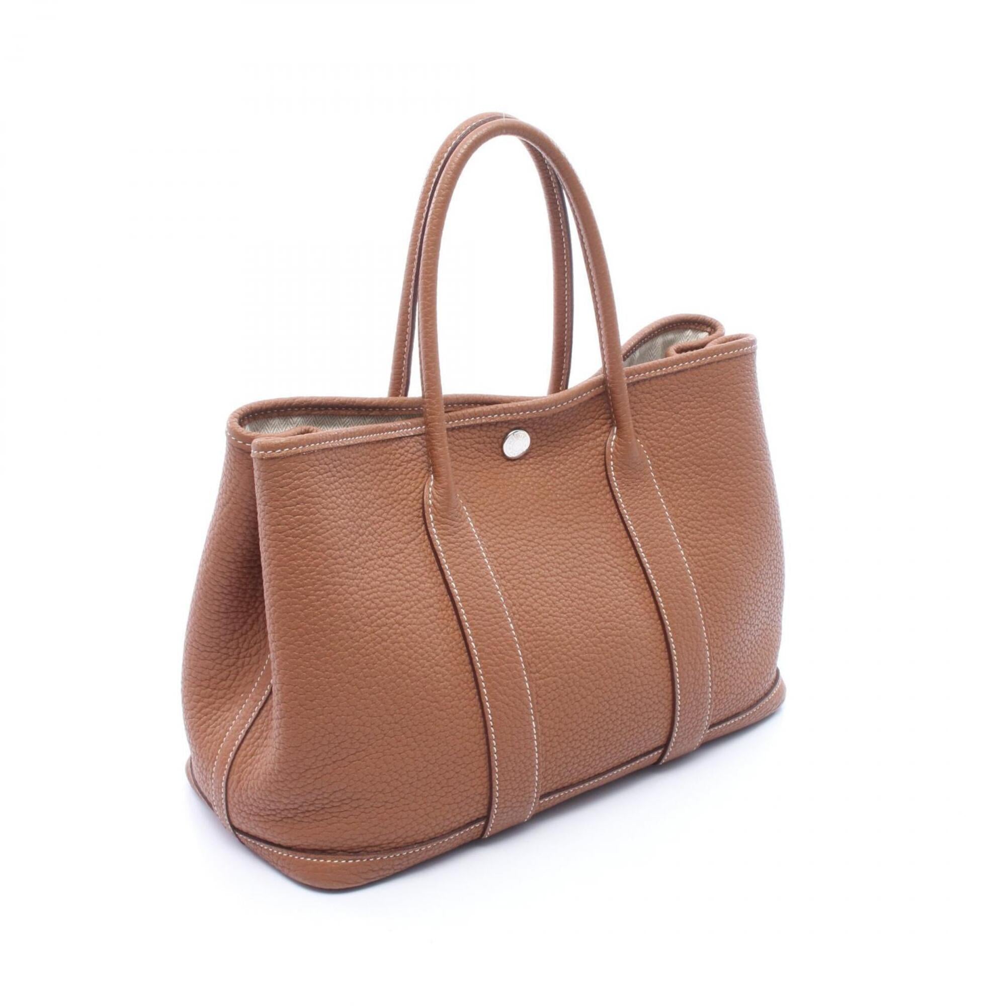 Hermes Brown Negonda Leather Handbag Tote Bag (Pre-Owned)