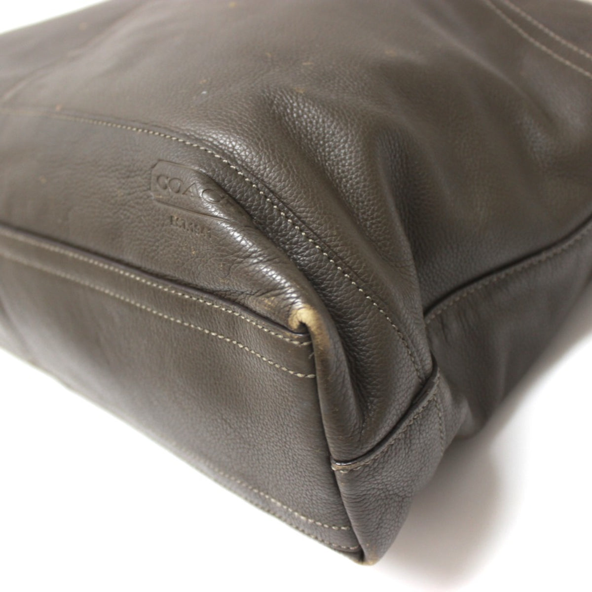 Coach Green Leather Tote Bag (Pre-Owned)