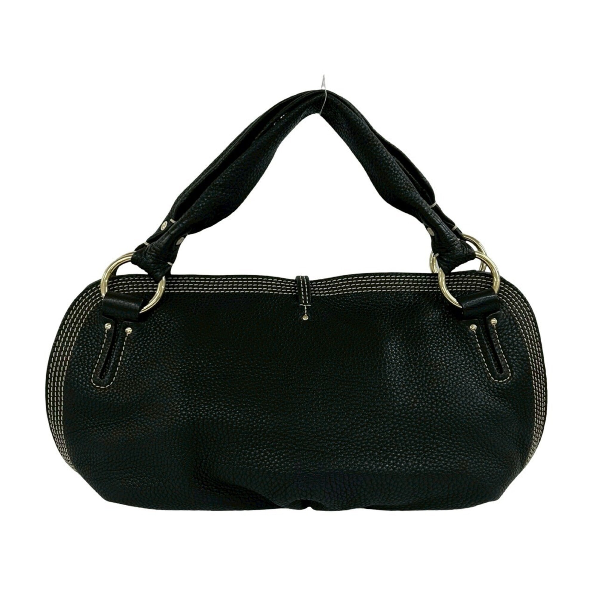 Celine Black Leather Boston Bag Handbag (Pre-Owned)