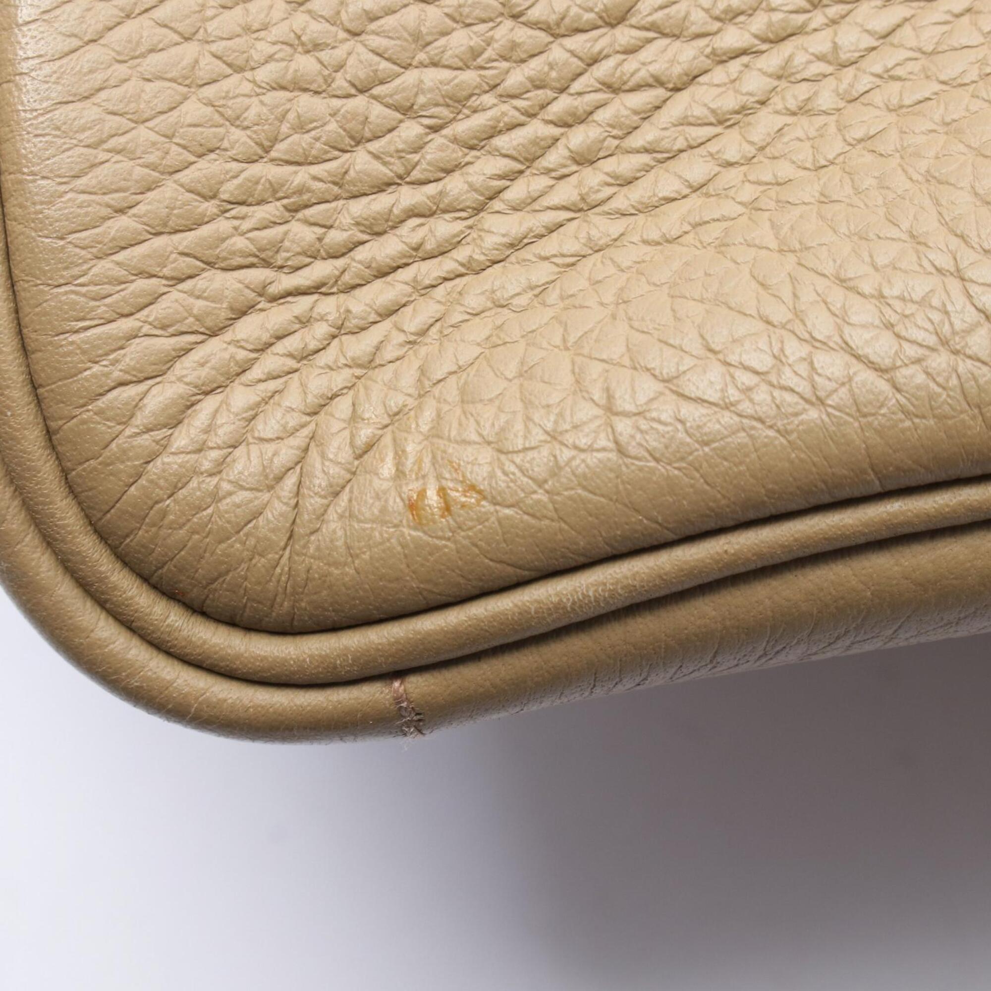 Hermes Brown Taurillon Clemence Leather Handbag Tote Bag (Pre-Owned)