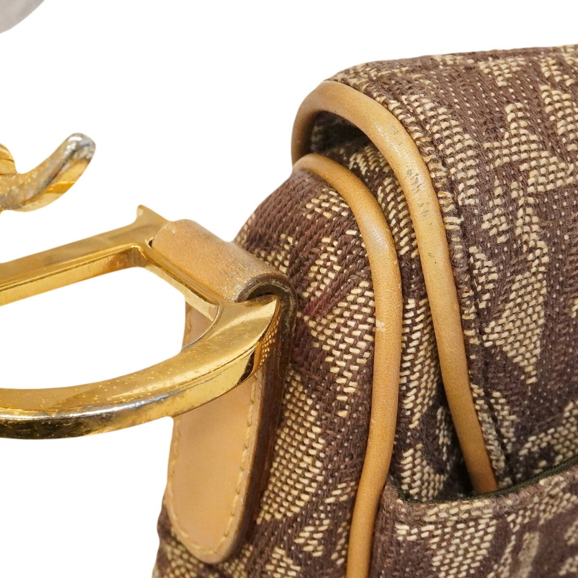 Christian Dior Brown Canvas Handbag (Pre-Owned)