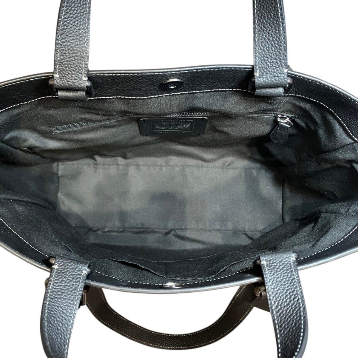 Coach Gray Pvc Leather Tote Bag (Pre-Owned)