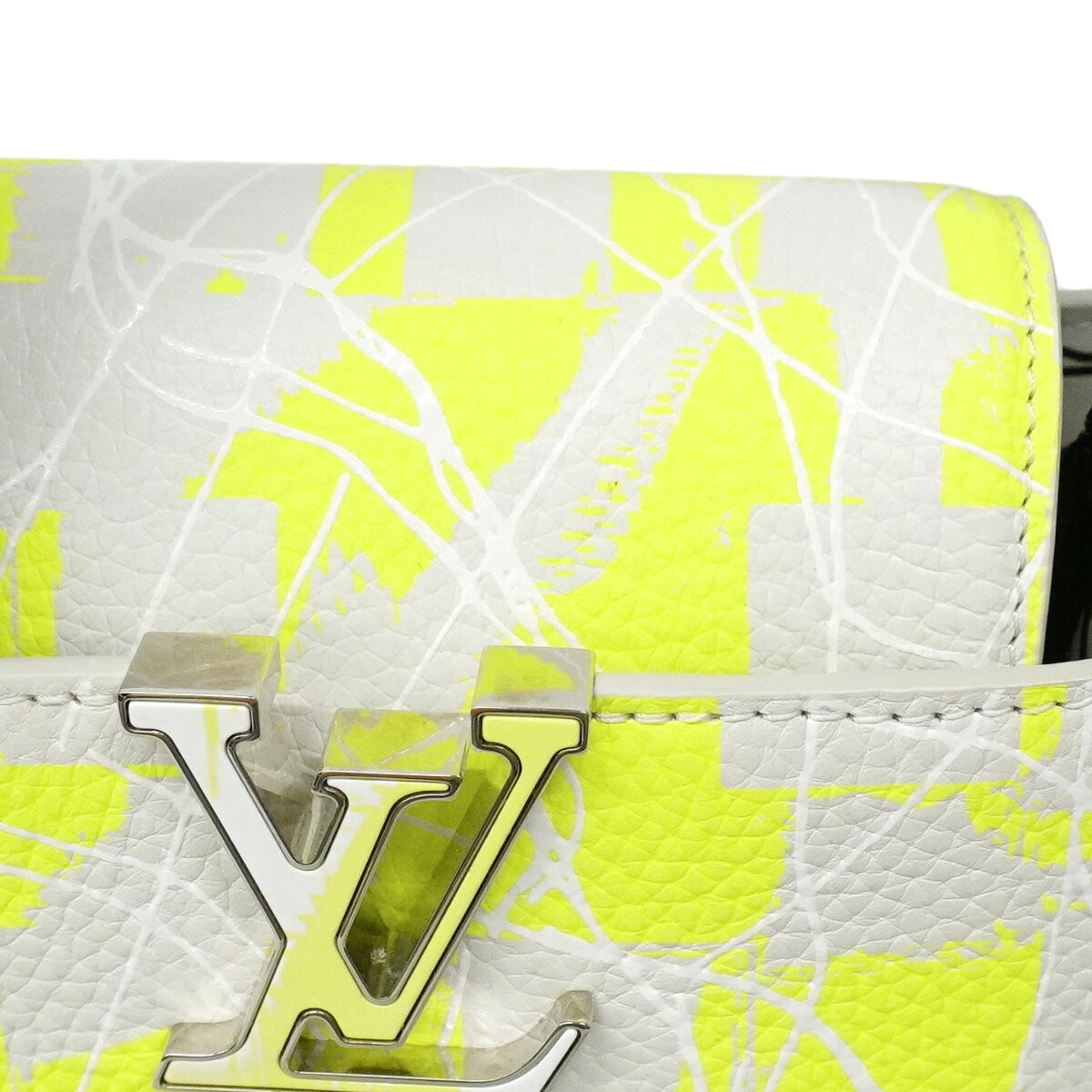 Louis Vuitton White Yellow Handbag (Pre-Owned)