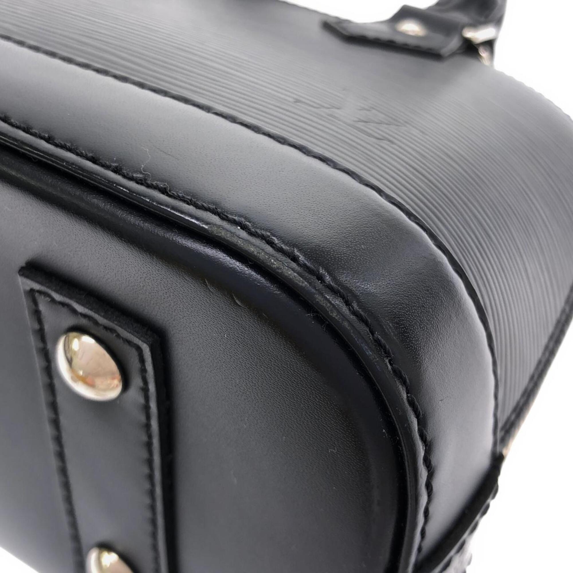 Louis Vuitton Black Leather Handbag (Pre-Owned)